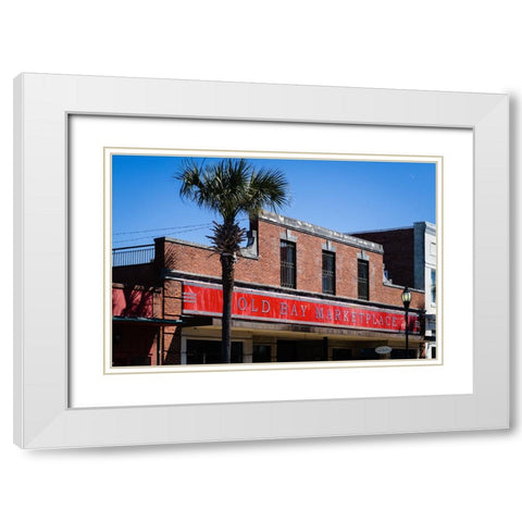 Old Bay Marketplace White Modern Wood Framed Art Print with Double Matting by Malone, Will