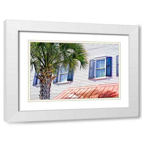 Rooftop White Modern Wood Framed Art Print with Double Matting by Malone, Will