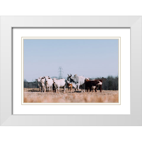 Drawing a Crowd 2 Re-edit White Modern Wood Framed Art Print with Double Matting by Malone, Will