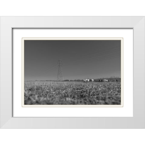 Here They Come White Modern Wood Framed Art Print with Double Matting by Malone, Will