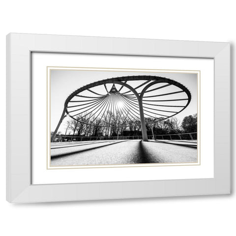 Cancer Survivor Park 2 BW White Modern Wood Framed Art Print with Double Matting by Malone, Will