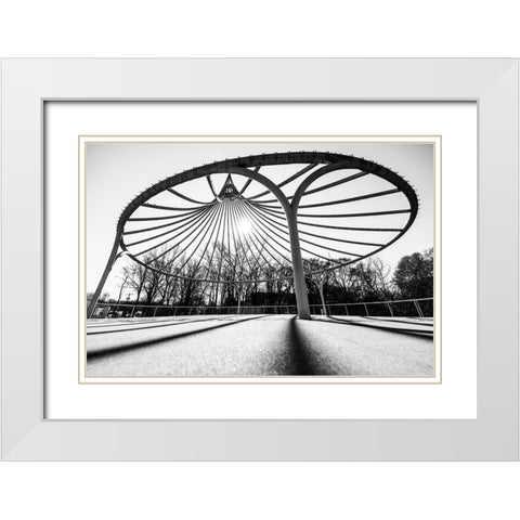 Cancer Survivor Park 2 BW White Modern Wood Framed Art Print with Double Matting by Malone, Will