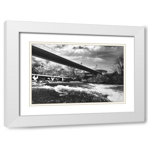 Cancer Survivor Park 3 BW White Modern Wood Framed Art Print with Double Matting by Malone, Will