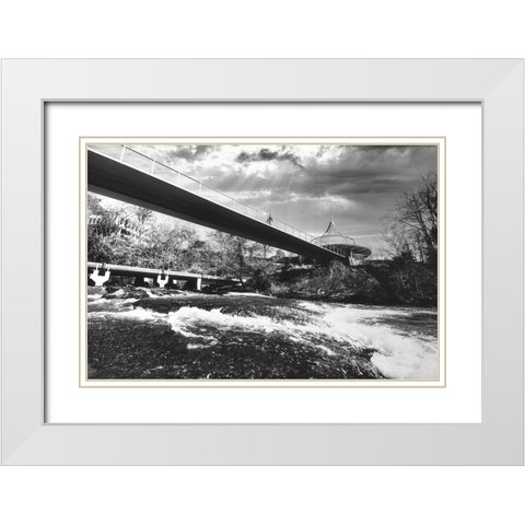 Cancer Survivor Park 3 BW White Modern Wood Framed Art Print with Double Matting by Malone, Will