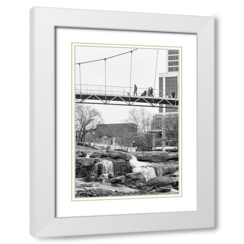 Falls Park Audience 2 White Modern Wood Framed Art Print with Double Matting by Malone, Will