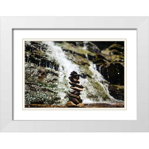Peace White Modern Wood Framed Art Print with Double Matting by Malone, Will