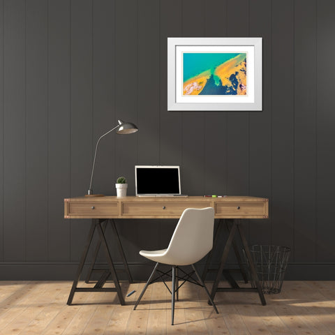 Savannah 5 White Modern Wood Framed Art Print with Double Matting by Malone, Will