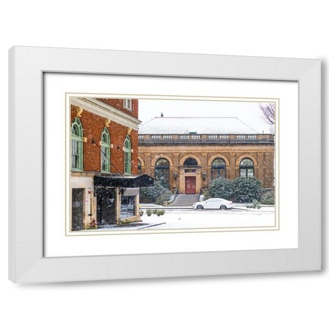 Blizzard White Modern Wood Framed Art Print with Double Matting by Malone, Will