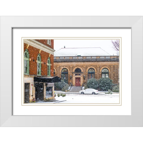 Blizzard White Modern Wood Framed Art Print with Double Matting by Malone, Will