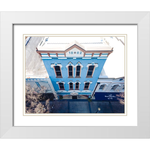 1882 White Modern Wood Framed Art Print with Double Matting by Malone, Will