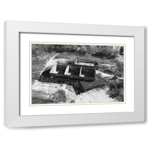 Aerial Mill 2 White Modern Wood Framed Art Print with Double Matting by Malone, Will