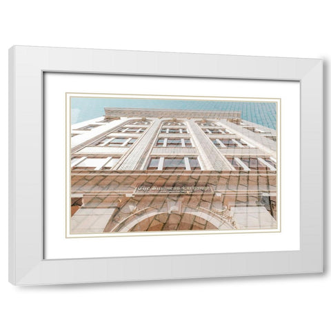 Business Exchange 2 White Modern Wood Framed Art Print with Double Matting by Malone, Will
