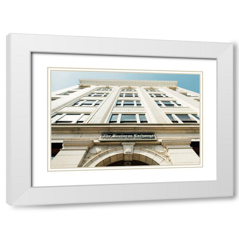 Business Exchange 3 White Modern Wood Framed Art Print with Double Matting by Malone, Will