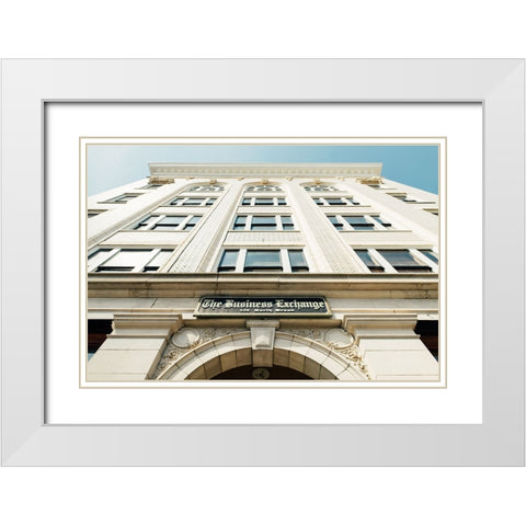 Business Exchange 3 White Modern Wood Framed Art Print with Double Matting by Malone, Will