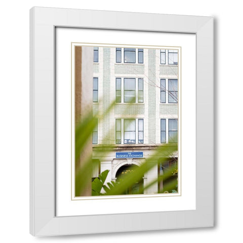Business Exchage 5 White Modern Wood Framed Art Print with Double Matting by Malone, Will