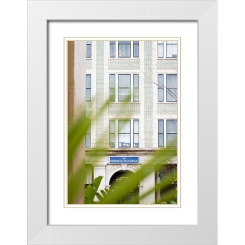 Business Exchage 5 White Modern Wood Framed Art Print with Double Matting by Malone, Will