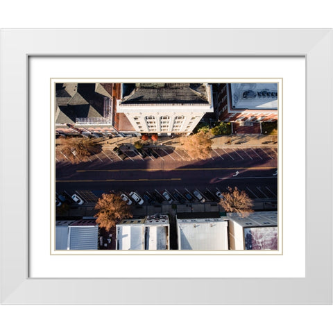 Business Exchange Above White Modern Wood Framed Art Print with Double Matting by Malone, Will