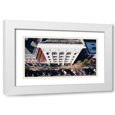 Business Exchange Above 2 White Modern Wood Framed Art Print with Double Matting by Malone, Will