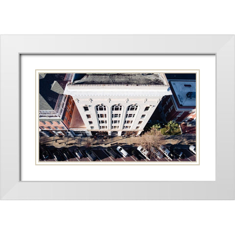 Business Exchange Above 2 White Modern Wood Framed Art Print with Double Matting by Malone, Will