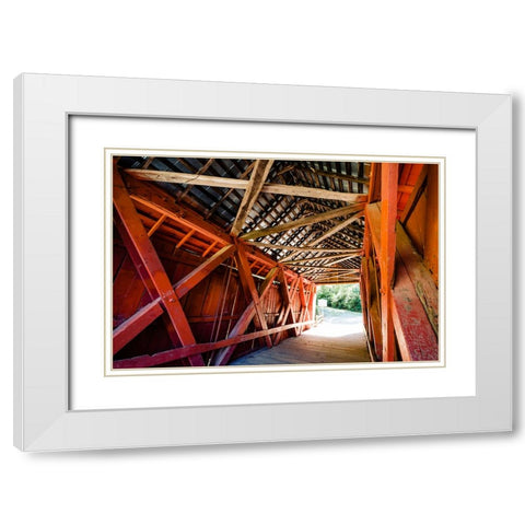Campbells Covered 2 White Modern Wood Framed Art Print with Double Matting by Malone, Will