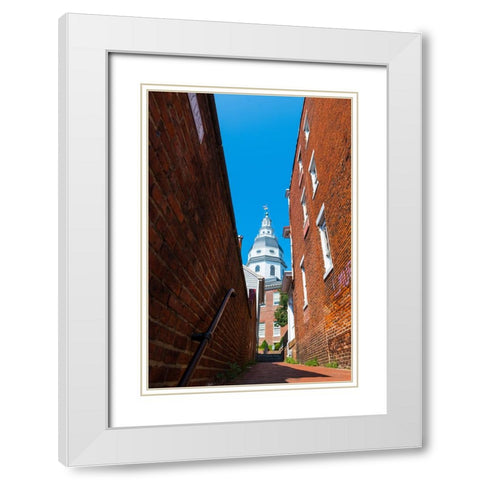 Capital Alley Vertical White Modern Wood Framed Art Print with Double Matting by Malone, Will