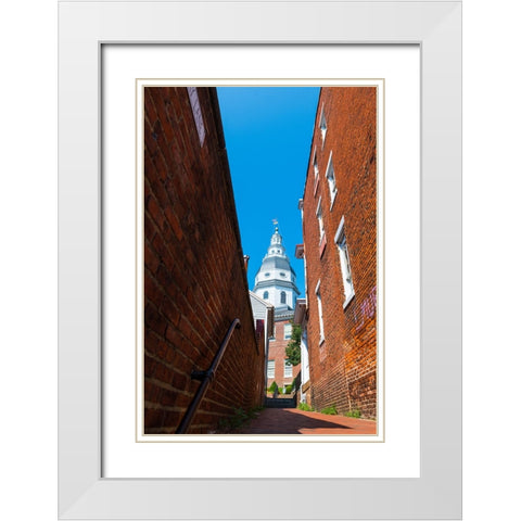 Capital Alley Vertical White Modern Wood Framed Art Print with Double Matting by Malone, Will