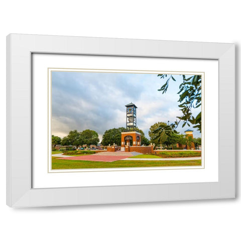 Centennial Plaza 3 White Modern Wood Framed Art Print with Double Matting by Malone, Will