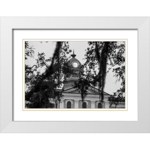Courthouse Morning 3 White Modern Wood Framed Art Print with Double Matting by Malone, Will