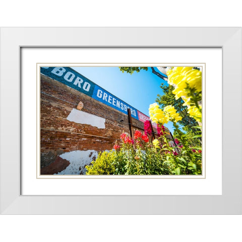 Flowers White Modern Wood Framed Art Print with Double Matting by Malone, Will