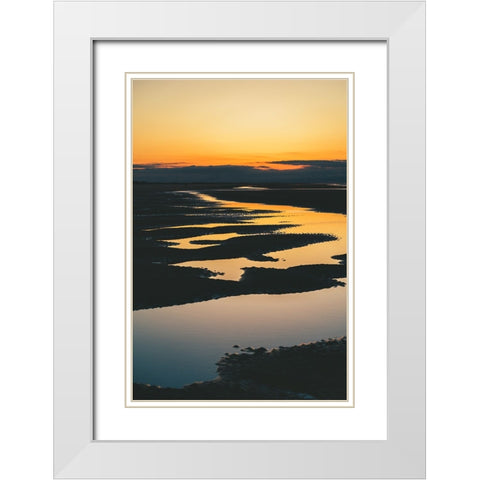 Magic Tide Pools White Modern Wood Framed Art Print with Double Matting by Malone, Will