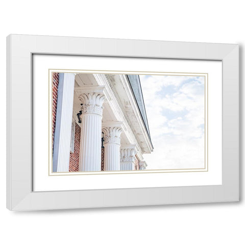 Pelzer Columns White Modern Wood Framed Art Print with Double Matting by Malone, Will