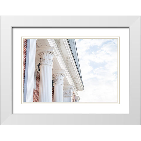 Pelzer Columns White Modern Wood Framed Art Print with Double Matting by Malone, Will