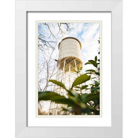 Pelzer Watertower Vertical White Modern Wood Framed Art Print with Double Matting by Malone, Will