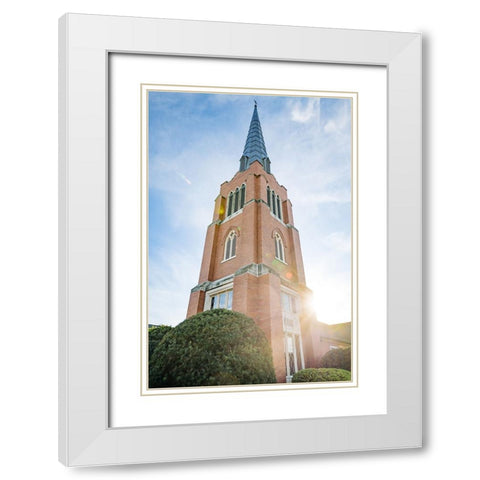 Steeple White Modern Wood Framed Art Print with Double Matting by Malone, Will