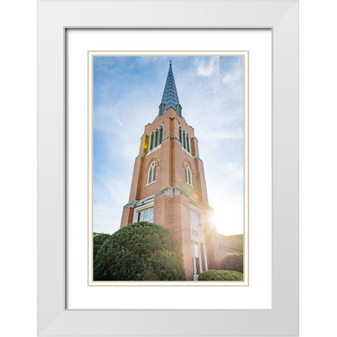 Steeple White Modern Wood Framed Art Print with Double Matting by Malone, Will
