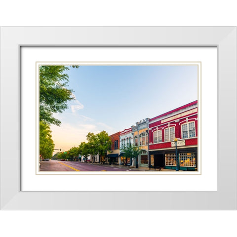 Thomasville Morning 3 White Modern Wood Framed Art Print with Double Matting by Malone, Will