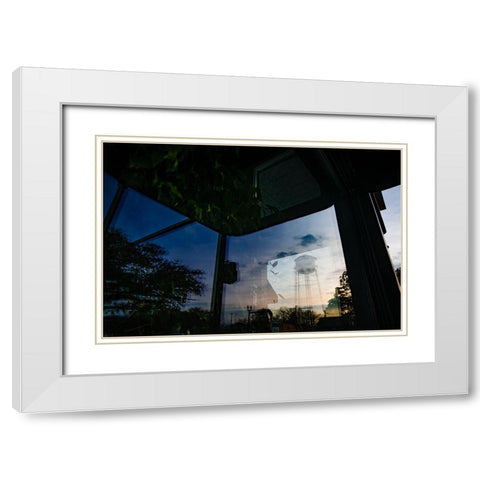 Thomasville Reflection White Modern Wood Framed Art Print with Double Matting by Malone, Will