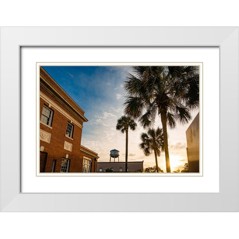 Thomasville Sunset White Modern Wood Framed Art Print with Double Matting by Malone, Will