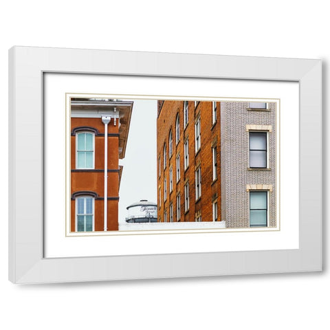 Watertower 8 White Modern Wood Framed Art Print with Double Matting by Malone, Will