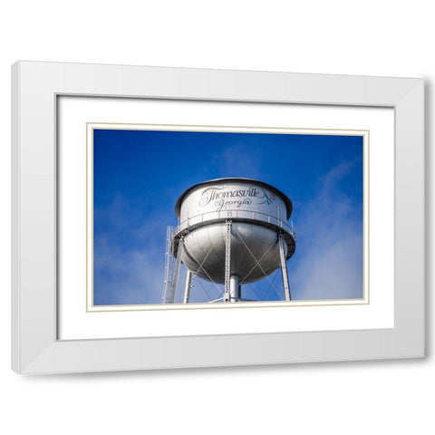 Watertower Classic White Modern Wood Framed Art Print with Double Matting by Malone, Will
