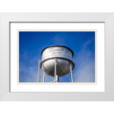 Watertower Classic White Modern Wood Framed Art Print with Double Matting by Malone, Will