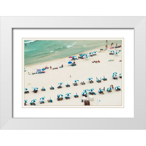 White Sands 3 White Modern Wood Framed Art Print with Double Matting by Malone, Will