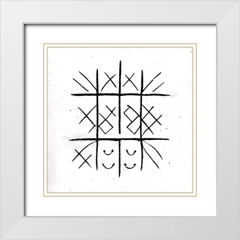 A Game 1 White Modern Wood Framed Art Print with Double Matting by Screendoor