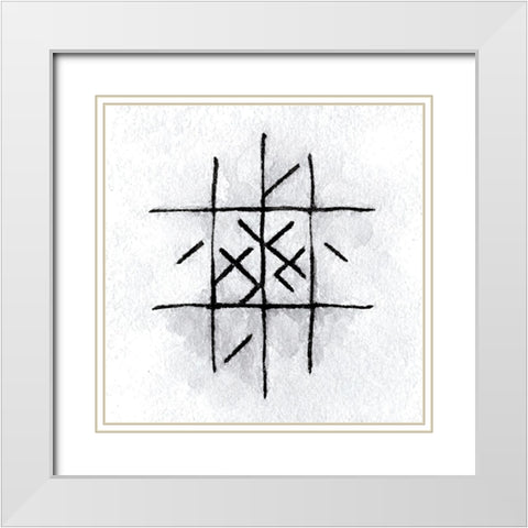 A Game 6 White Modern Wood Framed Art Print with Double Matting by Screendoor