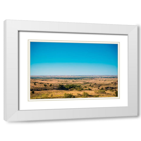 Amarillo Sky White Modern Wood Framed Art Print with Double Matting by Malone, Will