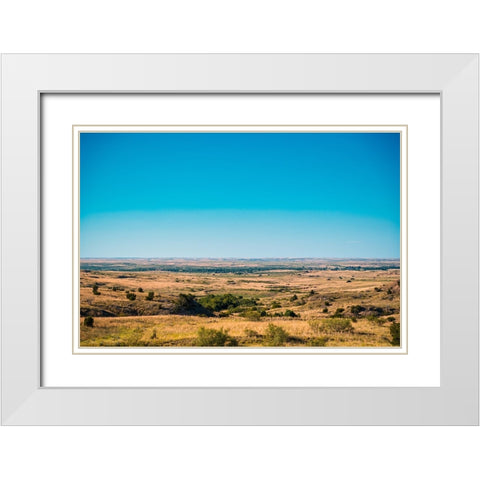 Amarillo Sky White Modern Wood Framed Art Print with Double Matting by Malone, Will