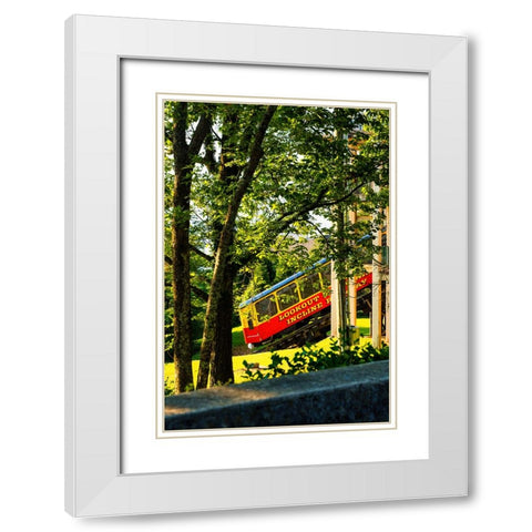 Lookout Incline White Modern Wood Framed Art Print with Double Matting by Malone, Will