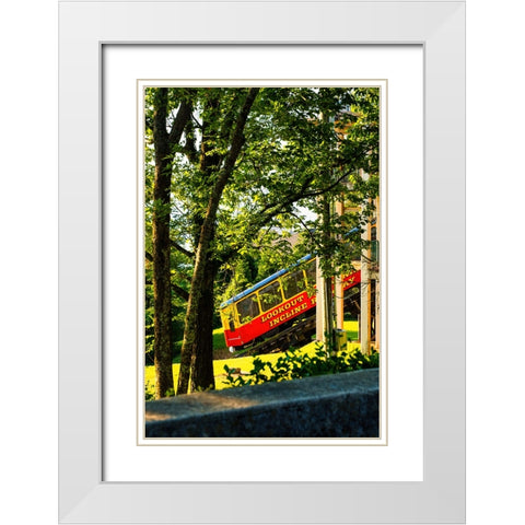 Lookout Incline White Modern Wood Framed Art Print with Double Matting by Malone, Will