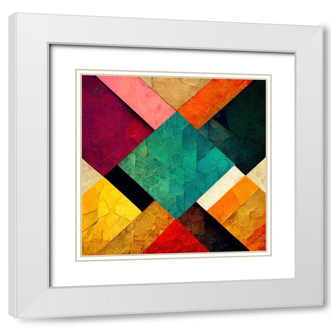 The Color Map 4 White Modern Wood Framed Art Print with Double Matting by Screendoor
