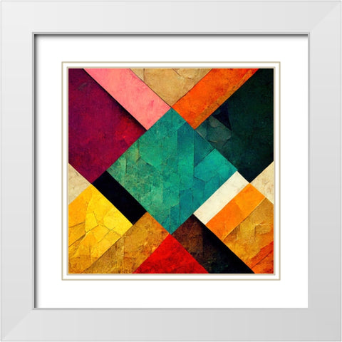 The Color Map 4 White Modern Wood Framed Art Print with Double Matting by Screendoor
